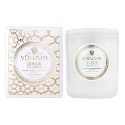 Bougies Parfumées & Diffuseurs<Voluspa Bougie parfumée Classic Maison Blanc 60 heures, Suede Blanc