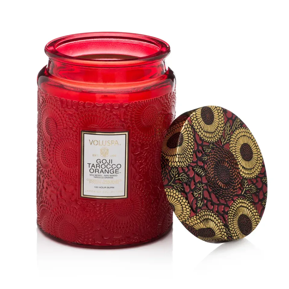 Bougies Parfumées & Diffuseurs<Voluspa Bougie parfumée en pot de verre 100 heures, Goji Tarocco Orange