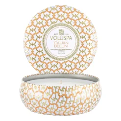 Bougies Parfumées & Diffuseurs<Voluspa Bougie parfumée Maison Blanc 3-wick Tin 40 heures, Italian Bellini
