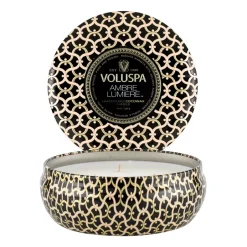 Bougies Parfumées & Diffuseurs<Voluspa Bougie parfumée Maison Noir 3-wick Tin 40 heures, Ambre Lumiere