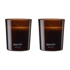Bougies Parfumées & Diffuseurs<Meraki Bougie parfumée 12 heures lot de 2, Tonka chaud
