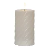 Bougies Led<Star Trading Bougie Pillar LED Flame Ø7,5x15 cm, Beige