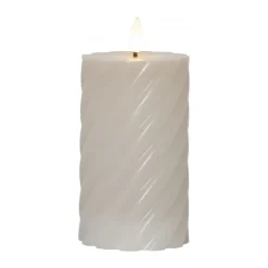 Bougies Led<Star Trading Bougie Pillar LED Flame Ø7,5x15 cm, Beige