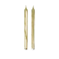 Bougies<Ferm Living Bougie stéarine Dryp Lot de 2, Olive