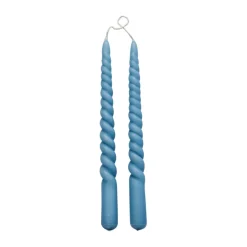 Bougies<Lene Bjerre Bougie torsadée Twisted 25 cm Lot de 2, F. Blue