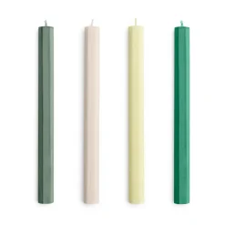 Bougies<HAY Bougies Hexagon Candle, lot de 4, Greens-whites