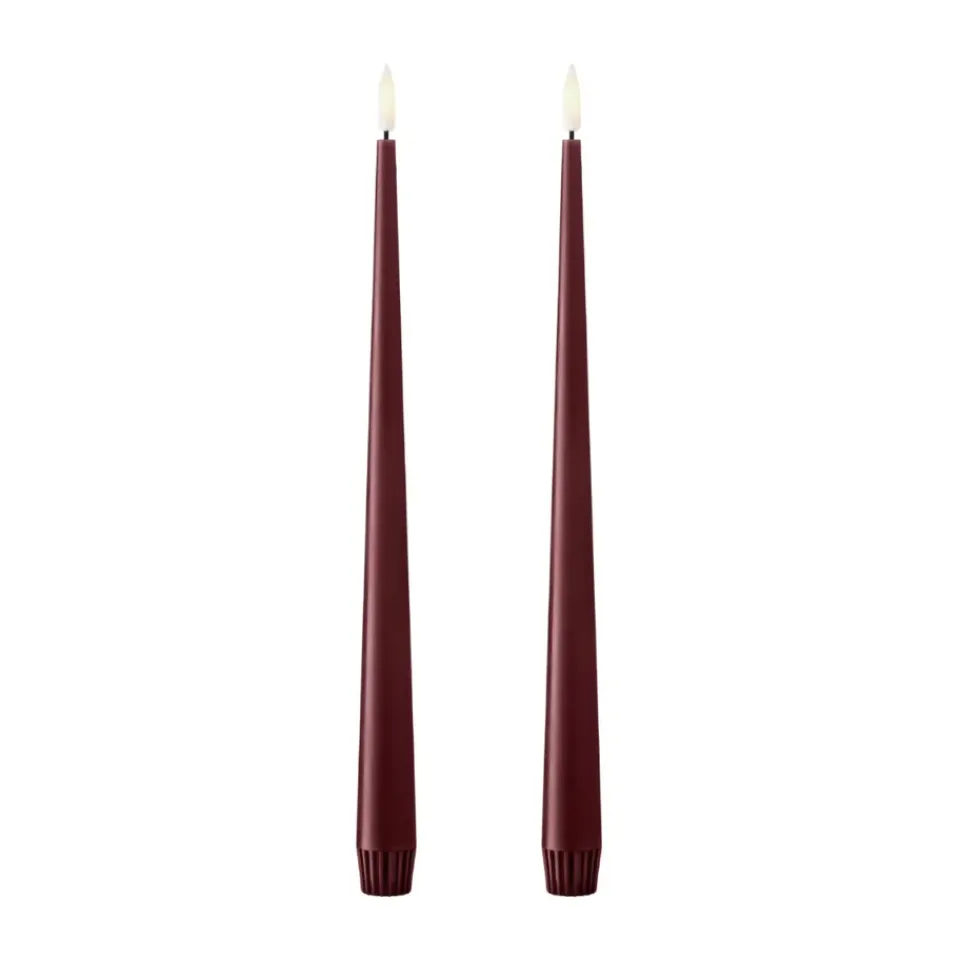 Bougies Led<Ester & erik Bougies LED lot de 2, 44/2 Deep Wine , 30 cm