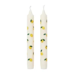 Bougies<Broste Copenhagen Bougies Lemon 2 pièces, White-yellow