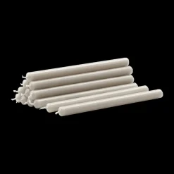 Bougies<STOFF Bougies Nagel ensemble de 12, Linen grey