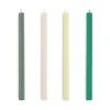 Bougies<HAY Bougies Square Candle, lot de 4, Greens-whites