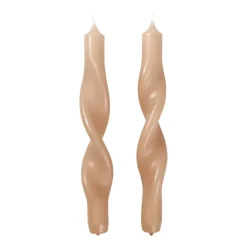 Bougies<Broste Copenhagen Bougies torsadées Twist twisted candles 23 cm Lot de 2, Walnut