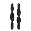 Bougies<Broste Copenhagen Bougies torsadées Twist twisted candles 23 cm Lot de 2, Simply black