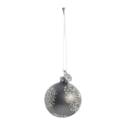 Décorations De Noël<Lene Bjerre Boule de Noël Cadelia Ø6 cm, Gris foncé, flocon de neige