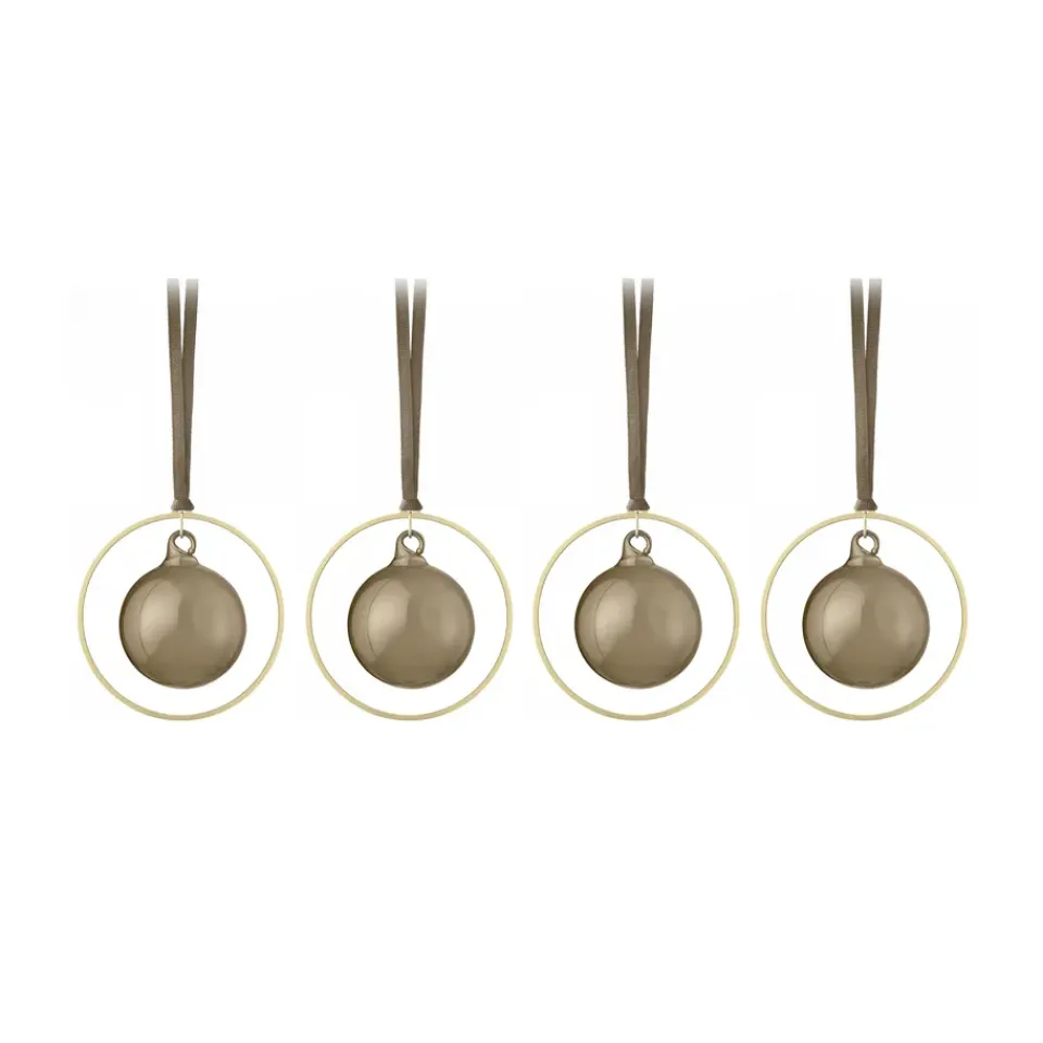 Décorations De Noël<Blomus Boule de Noël KITAI 8,5 cm lot de 4, Coffee