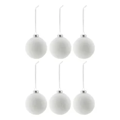 Décorations De Noël<Scandi Living Boule de Noël Snowing lot de 6, Blanc