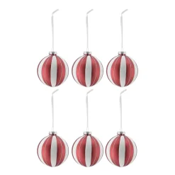 Décorations De Noël<Scandi Living Boule de Noël Tradition lot de 6, Rouge/blanc