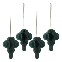 Décorations De Noël<Scandi Living Boules de Noël Spira lot de 4, Vert forêt