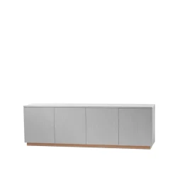 Meubles Tv & Media|Commodes & Buffets<A2 Buffet Beam, gris clair, socle en chêne huilé blanc