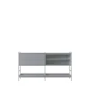 Commodes & Buffets<Zweed Buffet Molto Medium, gris, 2 sections avec vitrine