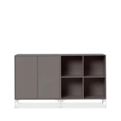 Commodes & Buffets<Montana Buffet Pair, coffee 35, pieds blancs laqués