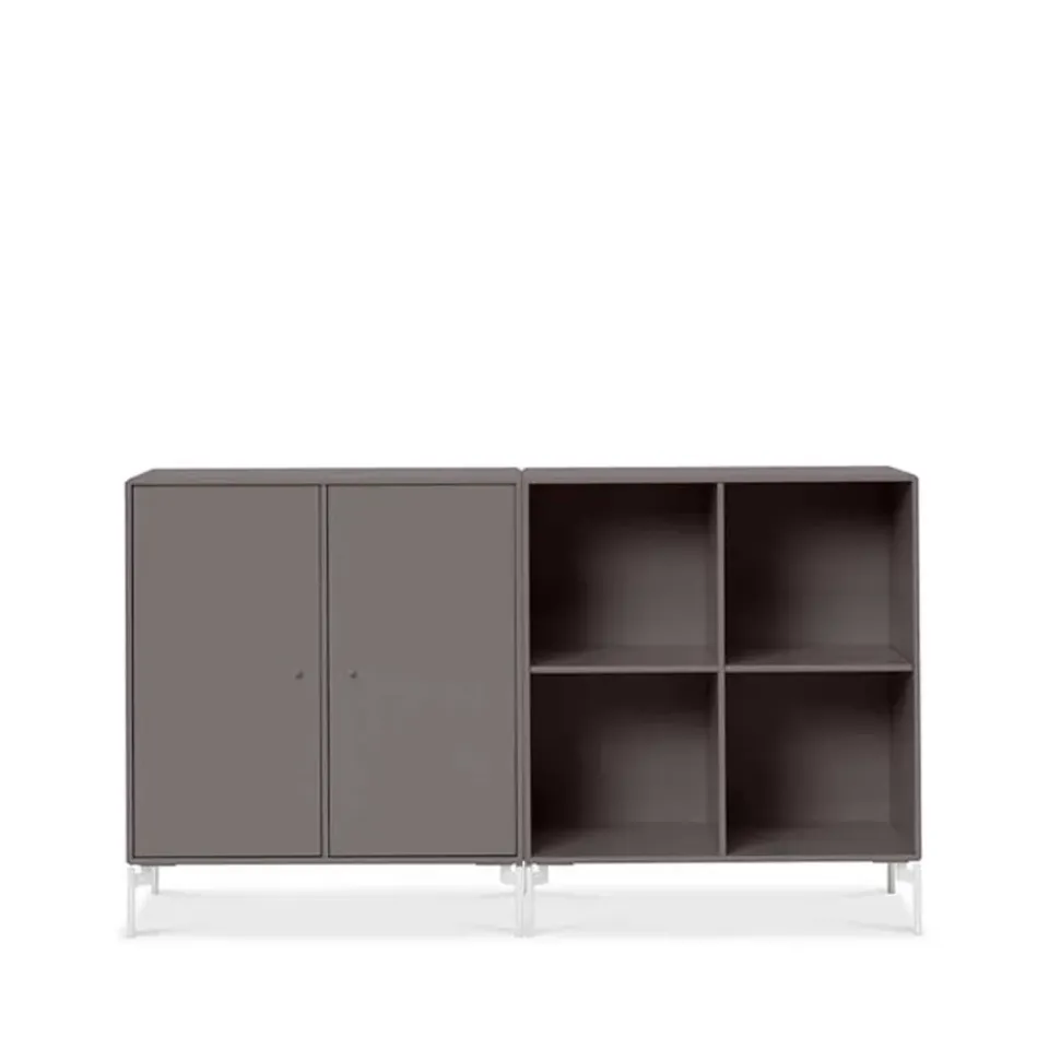 Commodes & Buffets<Montana Buffet Pair, coffee 35, pieds blancs laqués