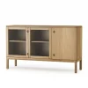 Commodes & Buffets<Stolab Buffet Prio moyen, chêne huilé naturel, porte en verre