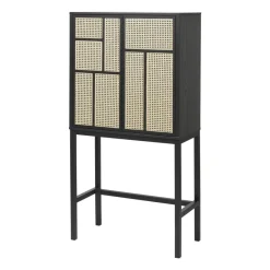 Vitrines & Présentoirs<Design House Stockholm Cabinet vitré Air, noir, rotin