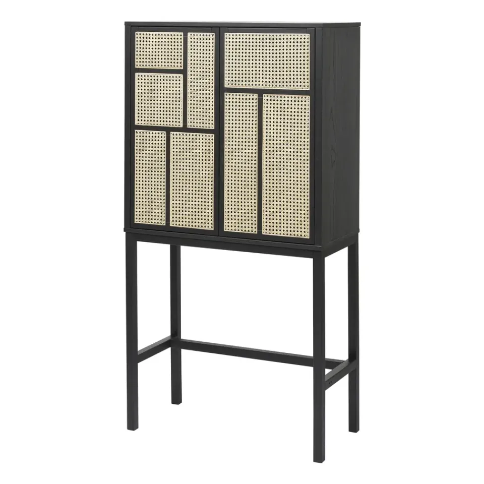 Vitrines & Présentoirs<Design House Stockholm Cabinet vitré Air, noir, rotin