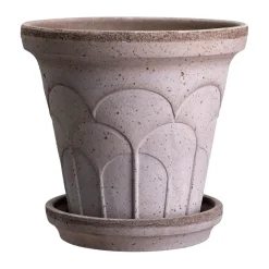 Cache-Pots<Bergs Potter Cache-pot avec soucoupe Fleur 2 pièces, Gris, Ø21 cm