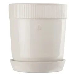 Cache-Pots<Sagaform Cache-pot Elise avec soucoupe Ø17 cm, Blanc