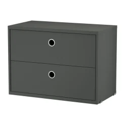 Commodes & Caissons De Rangement<String Caisson à tiroirs , Gris foncé, 58x30 cm