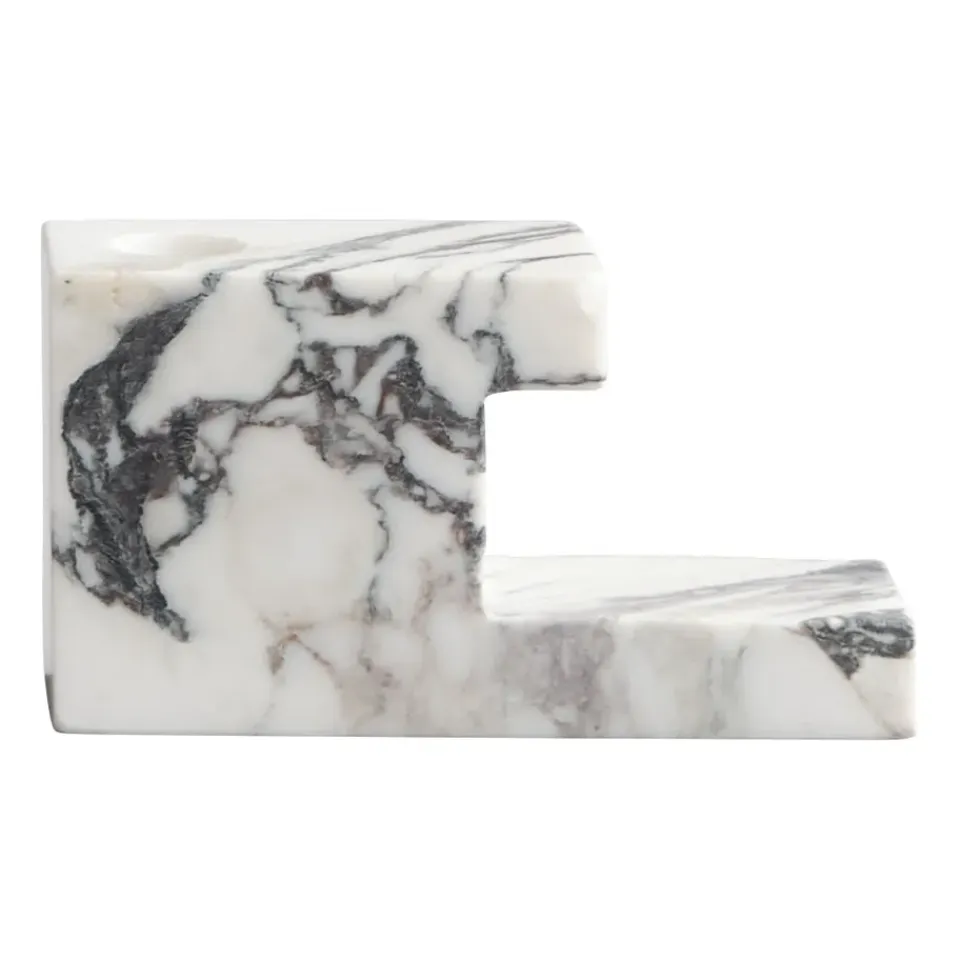 Bougeoirs<101 Copenhagen Chandelier bas Brick 7,5x14 cm, Calacatta