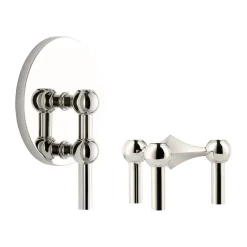 Bougeoirs<STOFF Chandelier Nagel, chrome