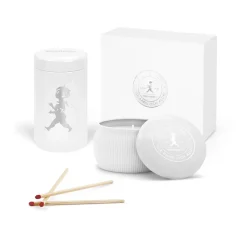 Bougies Parfumées & Diffuseurs<Solstickan Design Coffret cadeau Solstickan bougie parfumée + tube d'allumettes, Blanc-eucalyptus