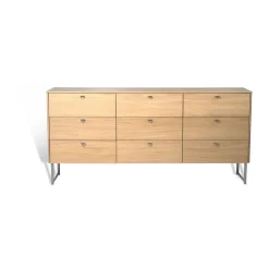 Commodes & Caissons De Rangement<Mavis Commode Deus 9 tiroirs, Chêne laqué mat pigment blanc