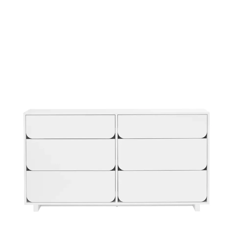 Commodes & Caissons De Rangement<1898 Commode double Vidja, laqué blanc, 6 tiroirs