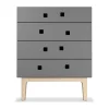 Commodes & Caissons De Rangement<Zweed Commode Peep B3, slate grey, chêne pigmenté blanc