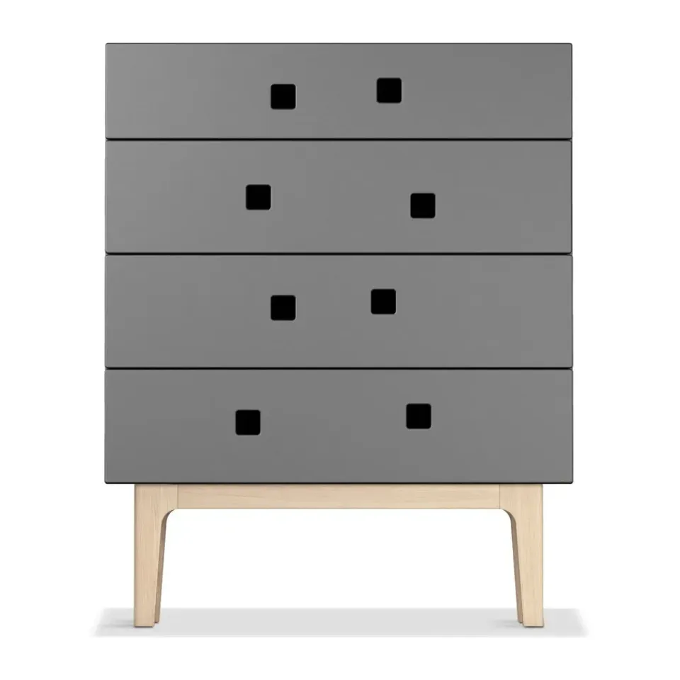 Commodes & Caissons De Rangement<Zweed Commode Peep B3, slate grey, chêne pigmenté blanc