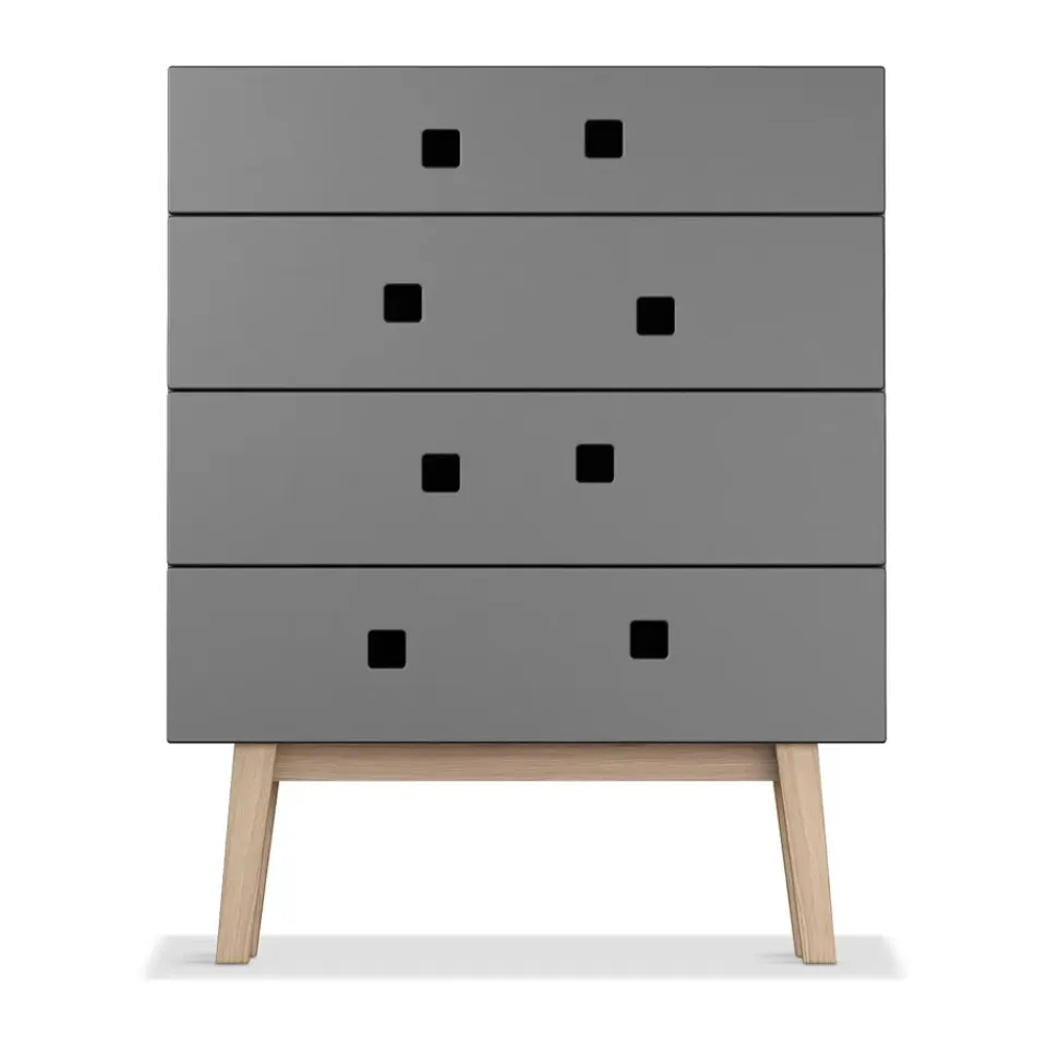 Commodes & Caissons De Rangement<Zweed Commode Peep B3, slate grey, retro, structure en chêne