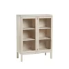 Vitrines & Présentoirs<Stolab Commode Prio haute, bouleau huilé blanc, porte en verre