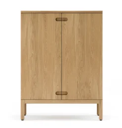 Vitrines & Présentoirs<Stolab Commode Prio haute, chêne huilé naturel, porte en bois