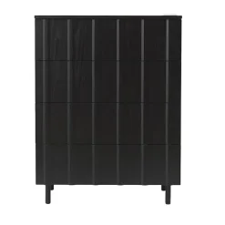 Commodes & Buffets<Normann Copenhagen Commode Rib, 4 tiroirs, Soft Black