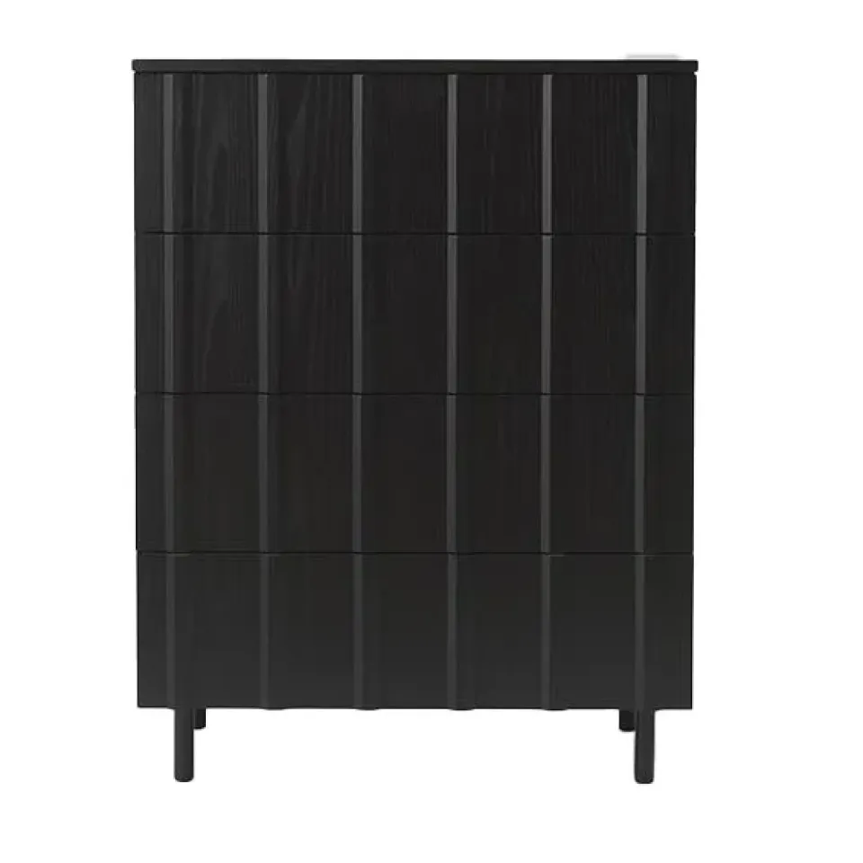 Commodes & Buffets<Normann Copenhagen Commode Rib, 4 tiroirs, Soft Black
