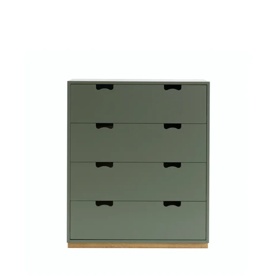 Commodes & Caissons De Rangement<Asplund Commode Snö A, green khaki, support en chêne