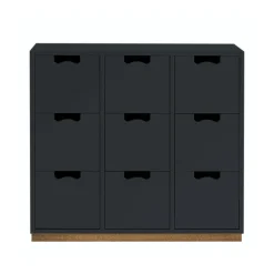 Commodes & Caissons De Rangement<Asplund Commode Snö B3, char grey, support en chêne