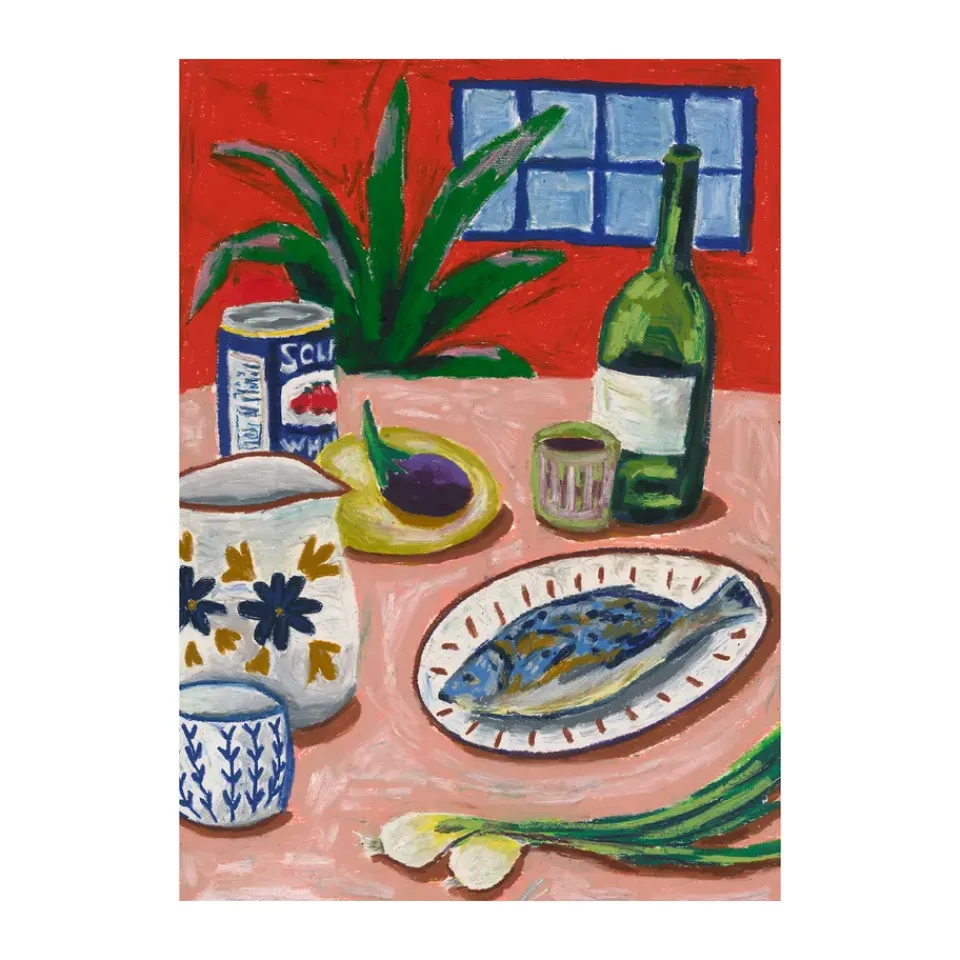 Posters<Paper Collective Composition with Fish poster, 70x100cm