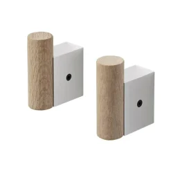 Crochets & Portemanteaux Muraux<Muuto Crochet Attach Lot de 2, Oak-aluminum