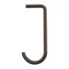 Crochets & Portemanteaux Muraux<String Crochet en J lot de 5, Brun foncé