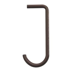 Crochets & Portemanteaux Muraux<String Crochet en J lot de 5, Brun foncé
