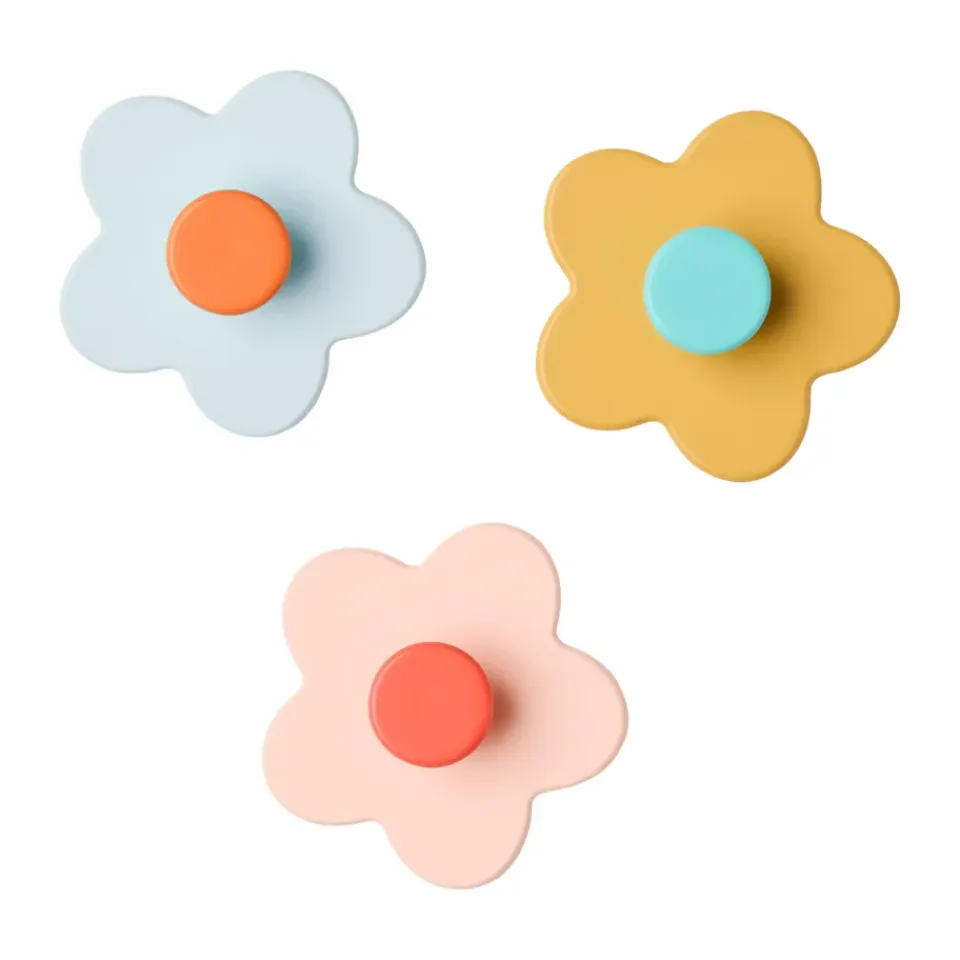 Crochets & Portemanteaux Muraux|Rangements Pour Les Chambres D'Enfants<Kid's Concept Crochet fleur Kid's Base, lot de 3, Multi